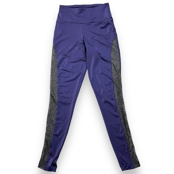 Wolford Navy Leggings with Mesh Detail - Picture 4 of 11